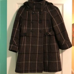 Zara Plaid Peacoat